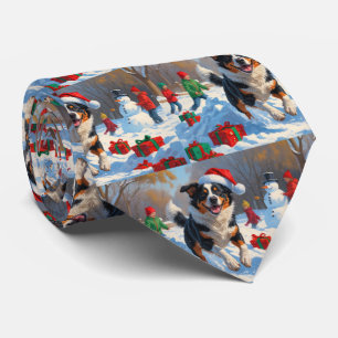 Corbata Navidades bovinos australianos celebran escena de