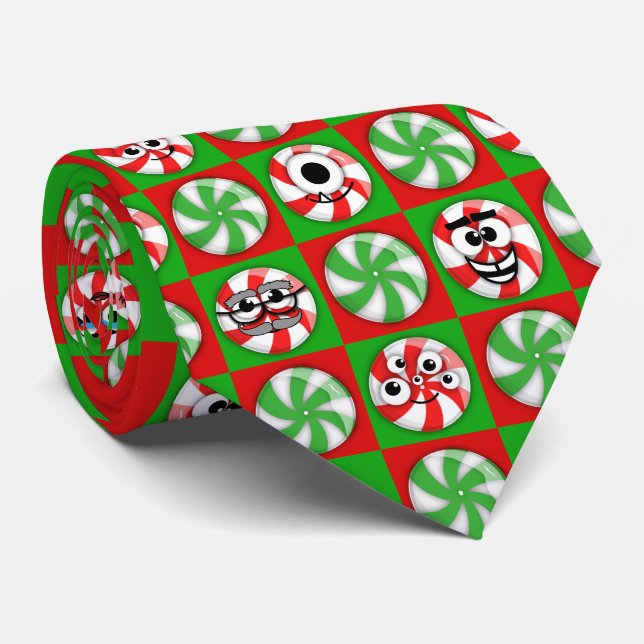 Corbata Navidades Candies Faces (Enrollado)