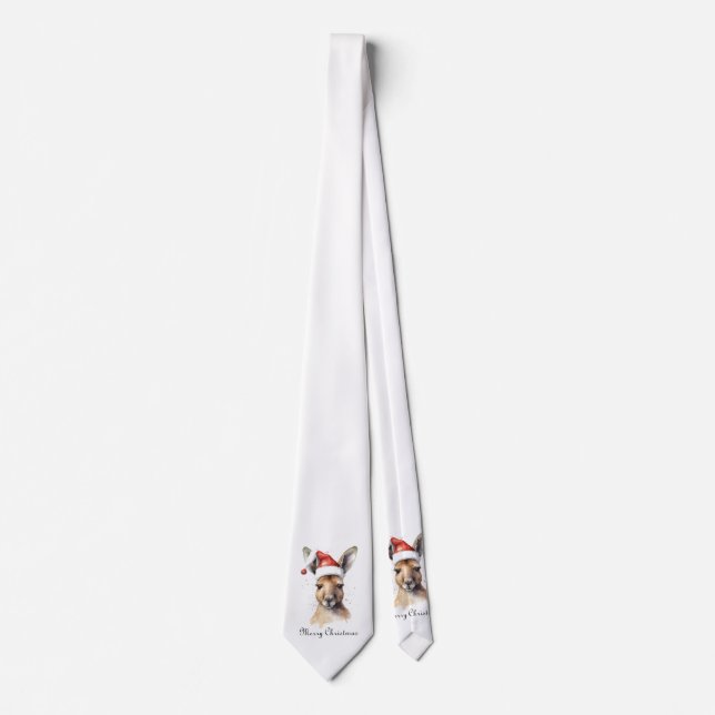 Corbata Navidades canguro, personalizable (Anverso)