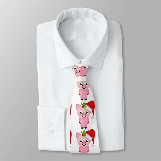 Corbata navidades cerda santa claus (Atado)