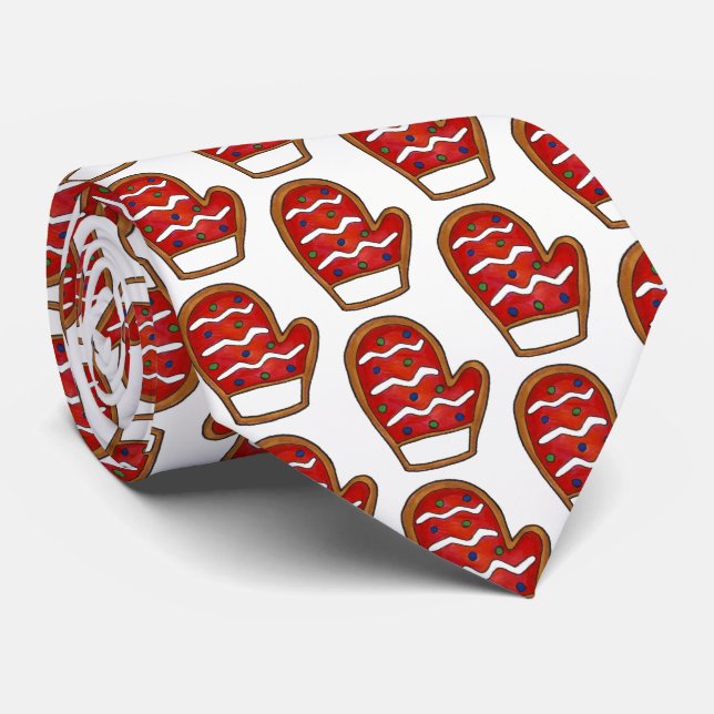 Corbata Navidades Cocina azucarera roja vacaciones de invi (Enrollado)