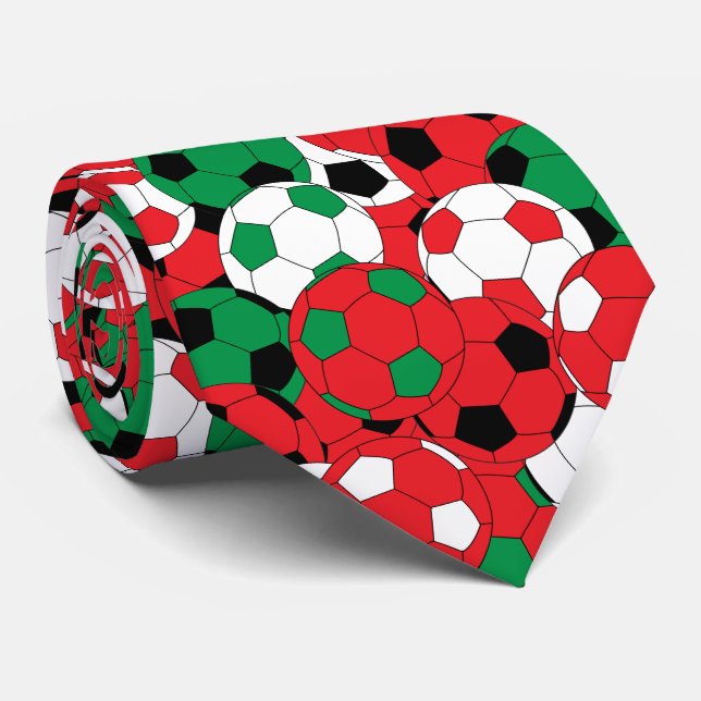 Corbata Navidades Color Soccer Ball Collage-impresión en d (Enrollado)