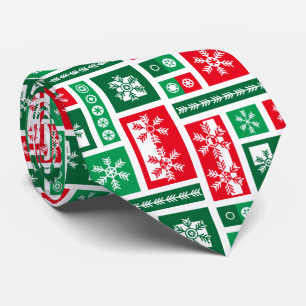 Corbata Navidades con copos de nieve