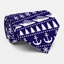 Corbata Navidades Cruise Ship Pattered Blue