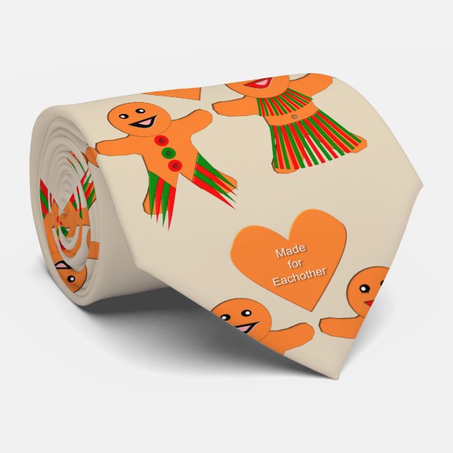 Corbata Navidades Cuidados Gingerbread Pareja (Enrollado)
