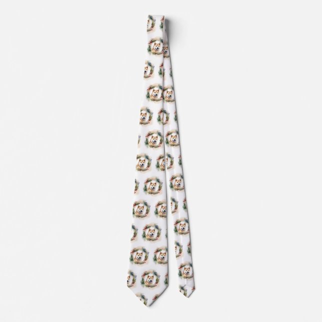 Corbata Navidades de Akita en una fiesta de graduación (Anverso)