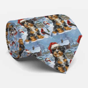Corbata Navidades de Bernedoodle Dog Winter Wonderland