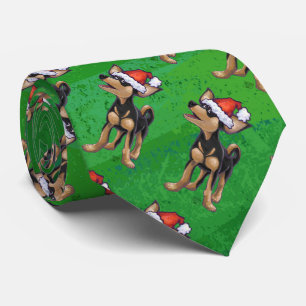 Corbata Navidades De Chihuahua En Verde