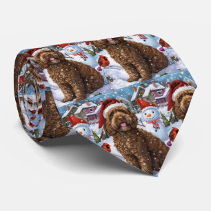 Corbata Navidades de Cockapoo Winter Wonderland Alegría