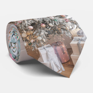 Corbata Navidades de color azul de color rosa Aqua