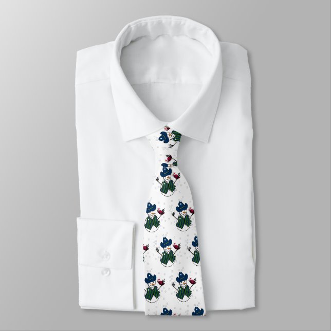 Corbata Navidades de Cowboy Snowman (Atado)