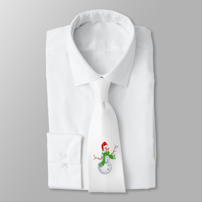 Corbata Navidades de Cute Snowman (Atado)