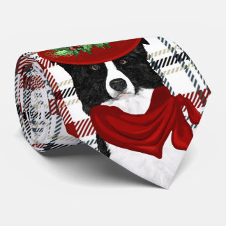 Corbata Navidades de feriado en la frontera Collie Western