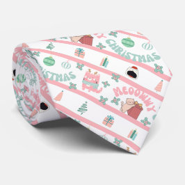 Corbata Navidades de gatos de vacaciones de novedad