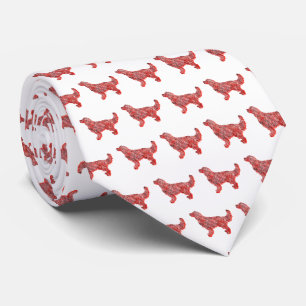 Corbata Navidades de Golden Retriever Dog Silhouette White