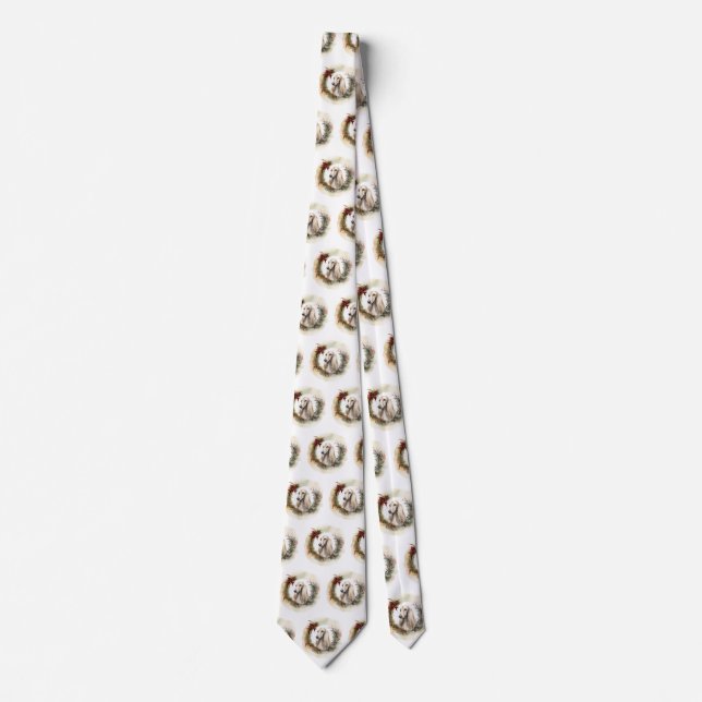 Corbata Navidades de hebilla afgana escriben presentación  (Anverso)