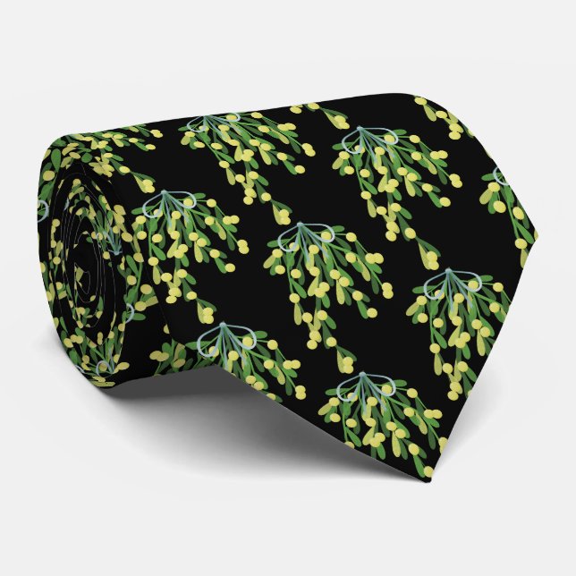 Corbata Navidades de la elegancia negra (Enrollado)