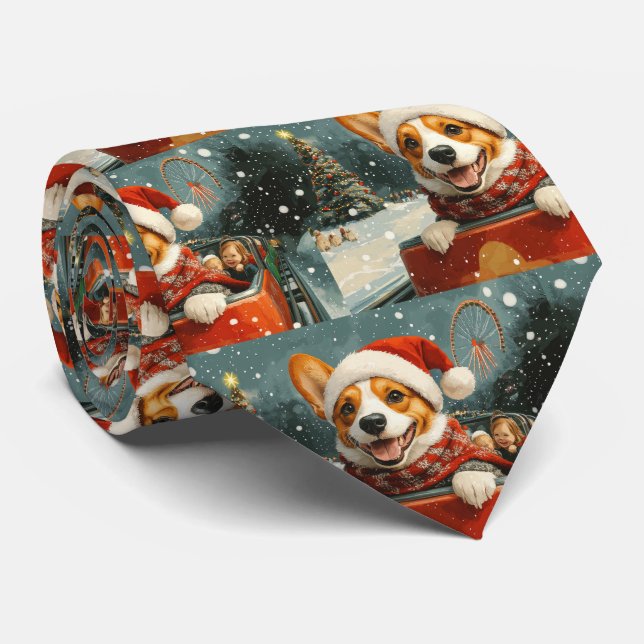 Corbata Navidades de la Pascua de Bangalo de Perro de Base (Enrollado)