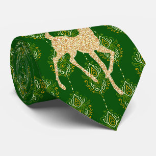 Corbata Navidades de Milo Colección de ciervos de oro en v
