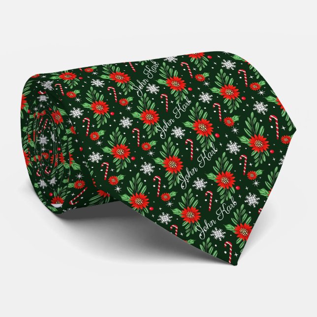 Corbata Navidades de nombres personalizados (Enrollado)