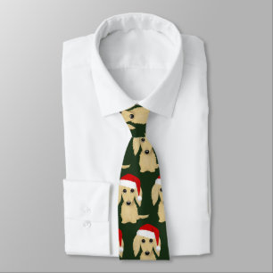 Corbata Navidades de perros de Dachshund Doxie de crema de