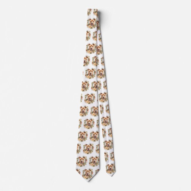 Corbata Navidades de Pitbull Wreath Festimes Pup (Anverso)