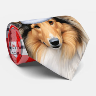 Corbata Navidades de plástico rojo y blanco