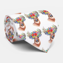 Corbata Navidades de renos de flores de Paterna