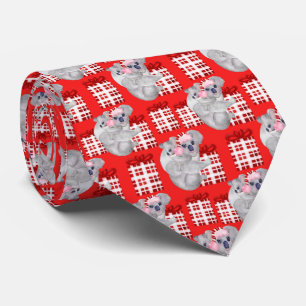 Corbata Navidades de verano Koalas Red