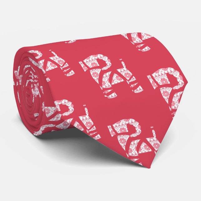 Corbata Navidades de Winter Knit Yule Bock Tie (Enrollado)