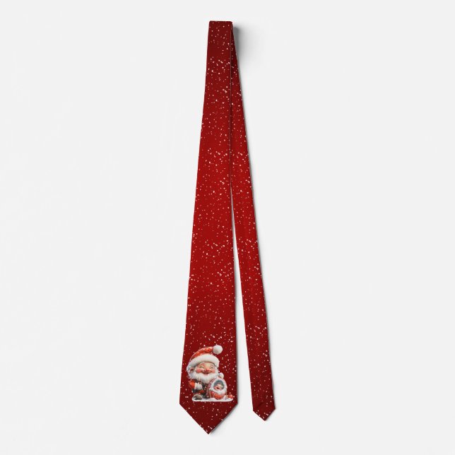 Corbata Navidades del cuello del bebé rojo gradiente (Anverso)