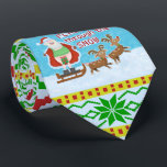 Corbata Navidades divertidos | Santa Claus lanza nieve<br><div class="desc">Este año, en lugar de pasear por la nieve, Santa Claus ha tomado un nuevo pasatiempo. Armado con un regalo de Navidades colocado en una ubicación estratégica y un par de renos desconcertados, Jolly Old Saint Nick está ahora "paseando por la nieve". Este divertidísimo diseño de novedad navideña tendrá a...</div>