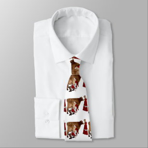 Corbata navidades divertidos santa mrs claus cow