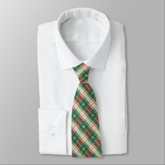 Corbata Navidades en blanco, verde, rojo