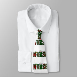 Corbata navidades enfermera leopard print xmas