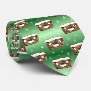 Corbata Navidades espeluznantes Patrón de torta de frutas 