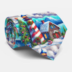 Corbata Navidades faro montaña costera náutica