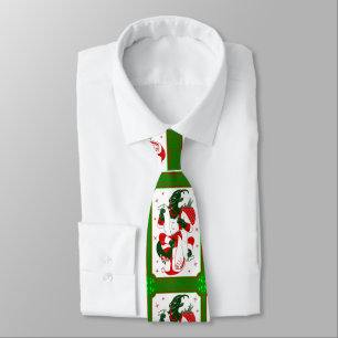 Corbata navidades felices krampus santa