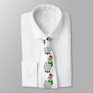 Corbata navidades feos llama santa claus