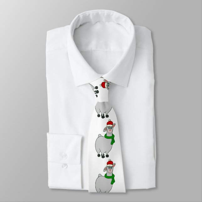 Corbata navidades feos llama santa claus (Atado)