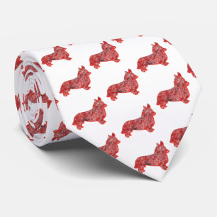 Corbata Navidades galeses de Corgi Perro Silhouette Cuello