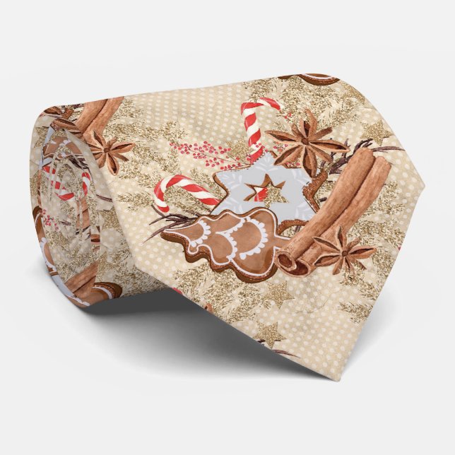 Corbata Navidades Gingerbread Cookies (Enrollado)