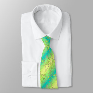 Corbata Navidades gradiente purpurina brillar estrellas co