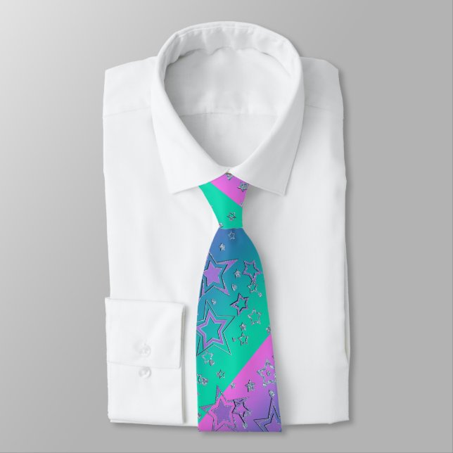Corbata Navidades gradiente purpurina brillo confetti estr (Atado)