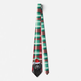 Corbata Navidades Holiday Labradoodle Red Green Plaid
