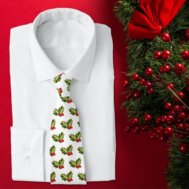 Corbata Navidades Holly Leaves & Berries (Subido por el creador)