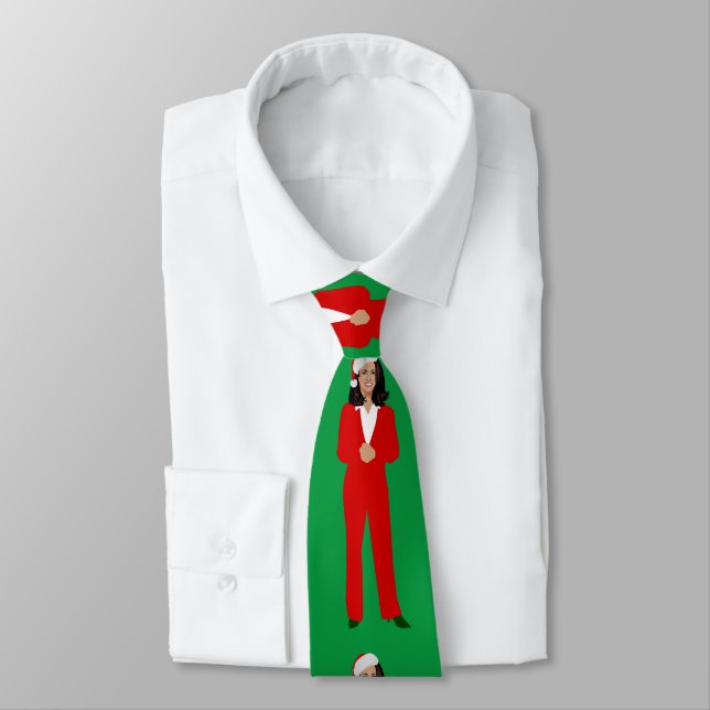 Corbata navidades kamala harris santa claus (Atado)