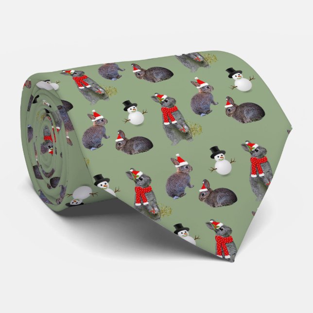 Corbata Navidades Kits Fiesta Tie (verde claro) (Enrollado)