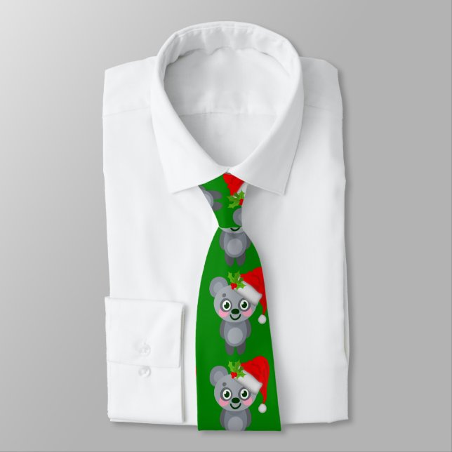 Corbata navidades koala santa claus (Atado)
