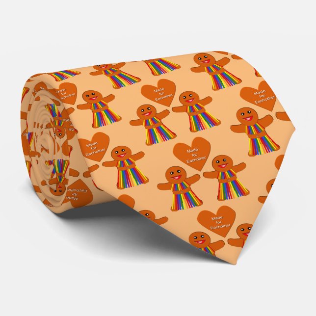 Corbata Navidades lesbianas Gingerbread Pareja de Damas (Enrollado)